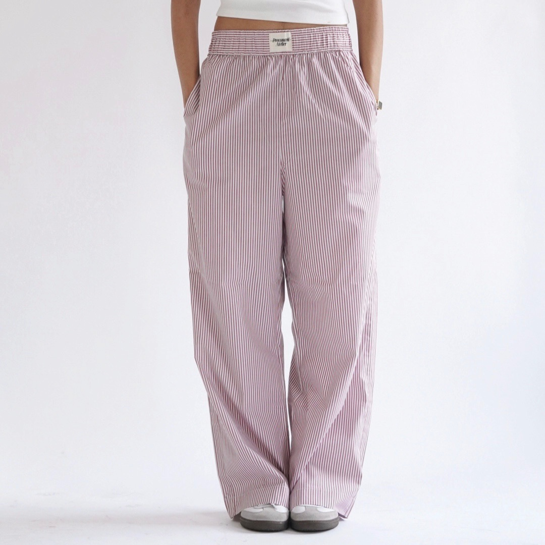 Red Striped Lounge Boxer Pants