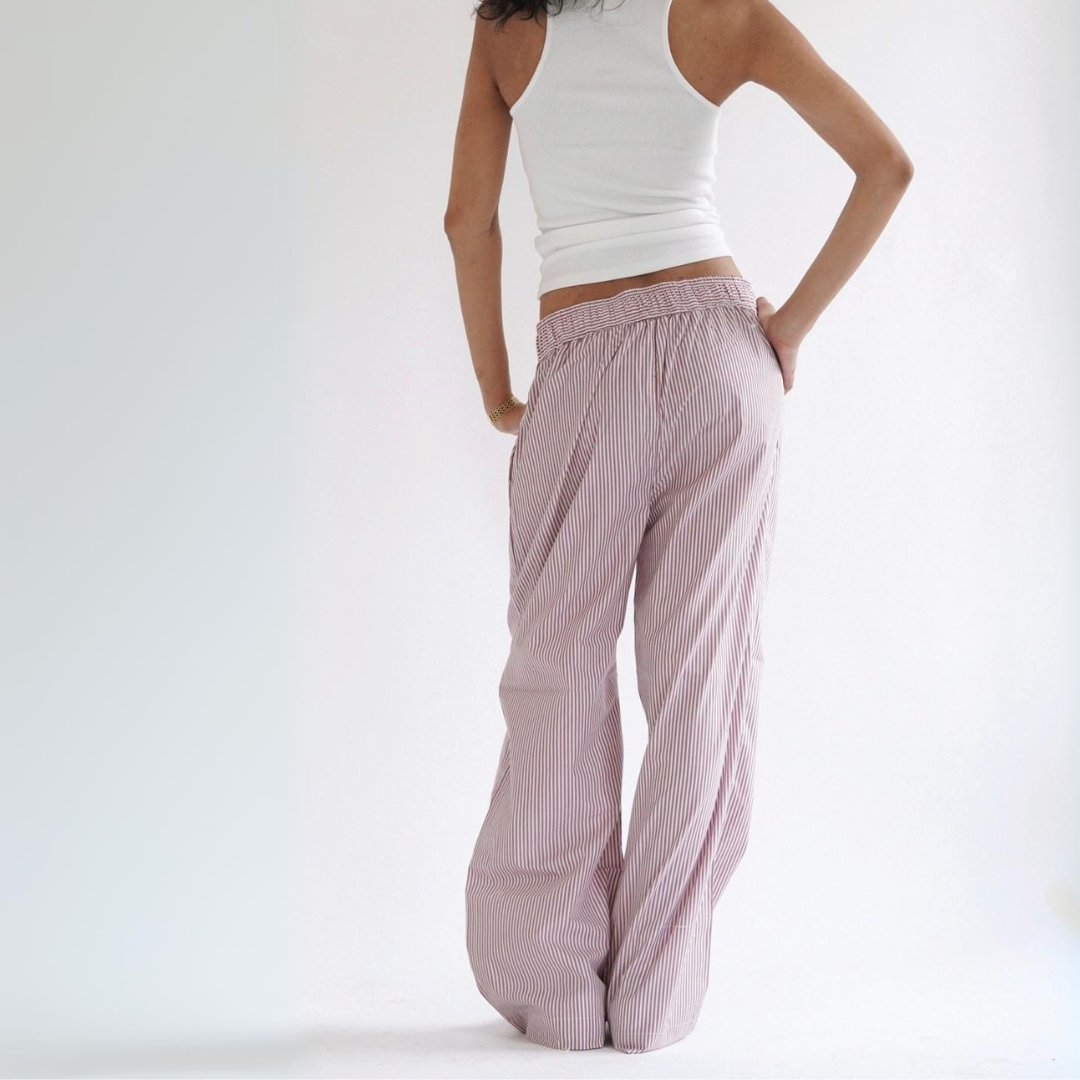 Red Striped Lounge Boxer Pants