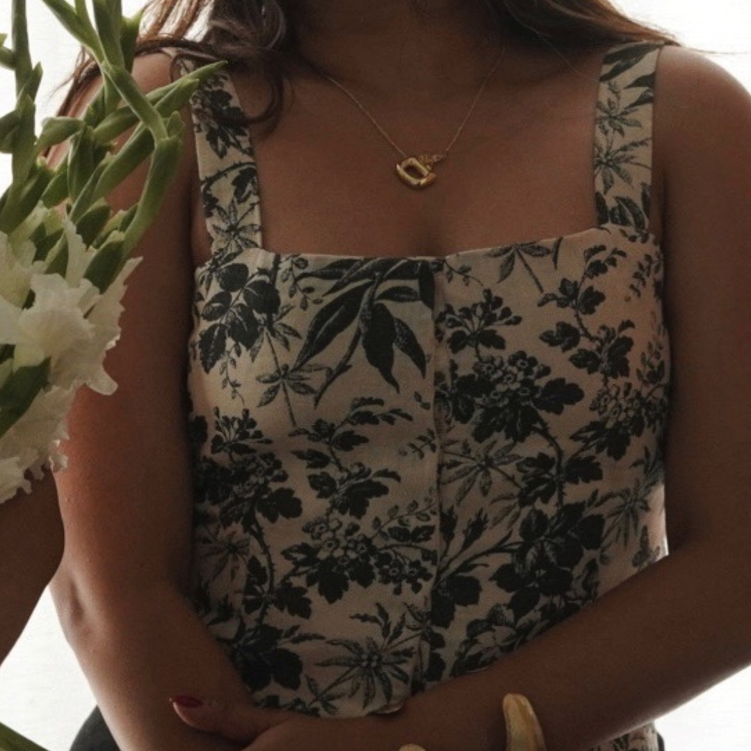 Floral Hook Corset Top
